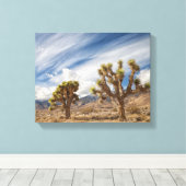Joshua Trees in woestijn Canvas Afdruk (Insitu (Houten vloer))