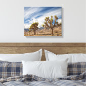 Joshua Trees in woestijn Canvas Afdruk (Insitu (Slaapkamer))