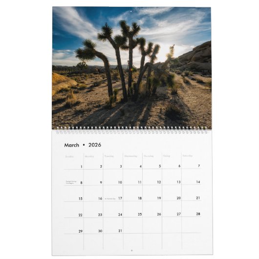 Joshua Trees Kalender (Mar 2026)