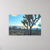 Joshua Trees Landschap bij zonsondergang Canvas Afdruk (Voorkant)