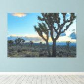 Joshua Trees Landschap bij zonsondergang Canvas Afdruk (Insitu (Houten vloer))