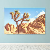 Joshua Trees Landschap met rotsformaties Canvas Afdruk (Insitu (Houten vloer))