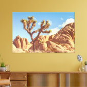 Joshua Trees Landschap met rotsformaties Canvas Afdruk (Insitu (Woonkamer))