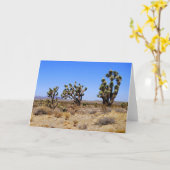Joshua Trees, Mojave Desert, Wenskaart Kaart (Gele Bloem)