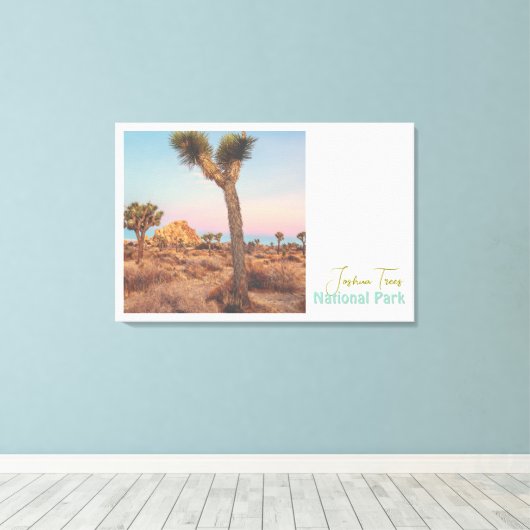 Joshua Trees Nationaal Park Canvas Afdruk (Insitu (Houten vloer))