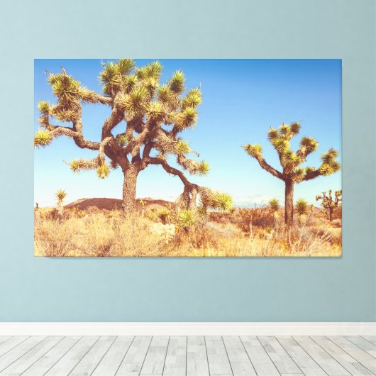 Joshua Trees Nationaal Park Canvas Afdruk (Insitu (Houten vloer))