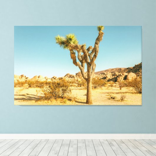 Joshua Trees Nationaal Park Canvas Afdruk (Insitu (Houten vloer))