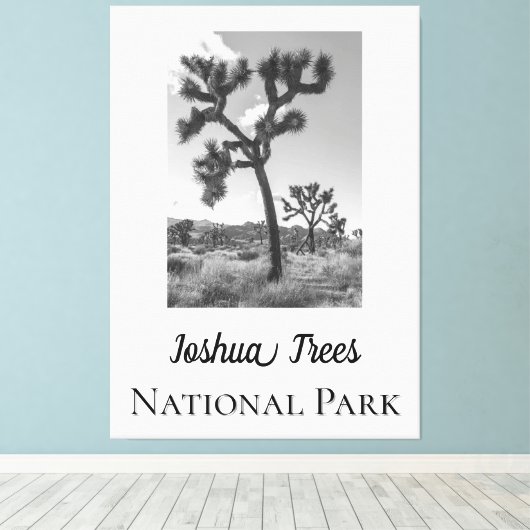 Joshua Trees Nationaal Park Canvas Afdruk (Insitu (Houten vloer))