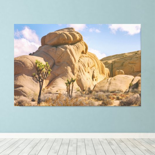 Joshua Trees Nationaal Park Landschap Canvas Afdruk (Insitu (Houten vloer))