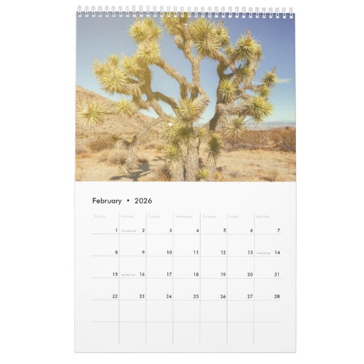 Joshua Trees National Park Landschappen landschap Kalender (Feb 2026)