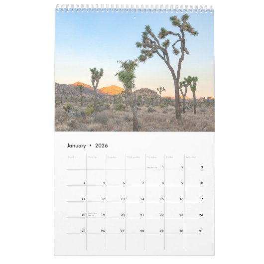 Joshua Trees National Park Landschappen landschap Kalender (Jan 2026)