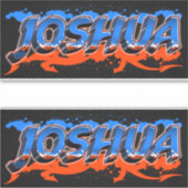 Joshua Vorname Name Graffiti Aufkleber Sticker (Voorkant)