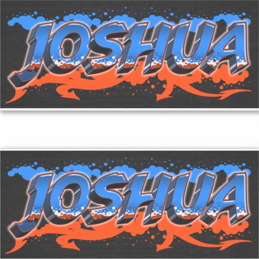 Joshua Vorname Name Graffiti Aufkleber Sticker (Voorkant)