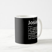JOSIAH Definition Personalized Name Funny Birthday Koffiemok (Voorkant rechts)