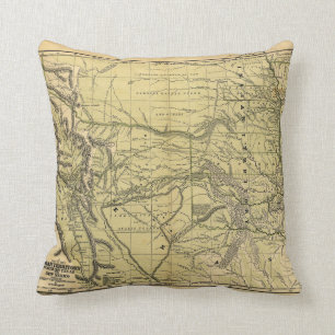 Josiah Gregg's 1844 Map of the Indian Territory Kussen