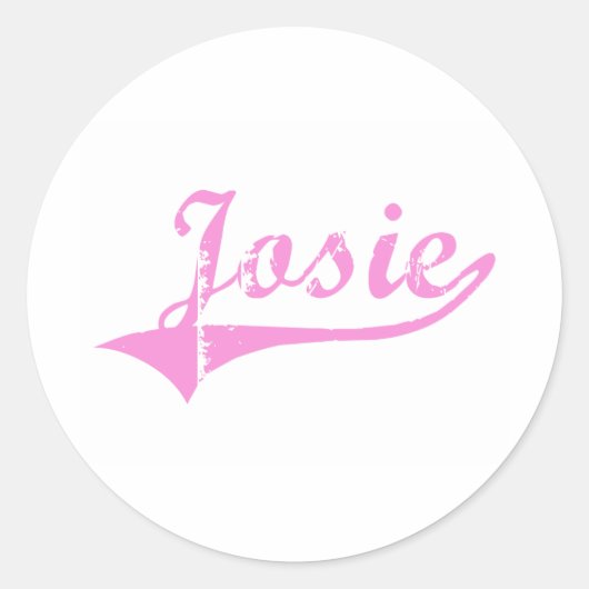 Josie Classic Stijl Naam Ronde Sticker (Voorkant)