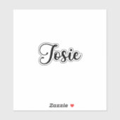 Josie Naam - Handgeschreven kalligrafie Sticker (Vel)