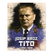 Josip Broz Tito 1892 - 1980 SFRJ kleurenportret