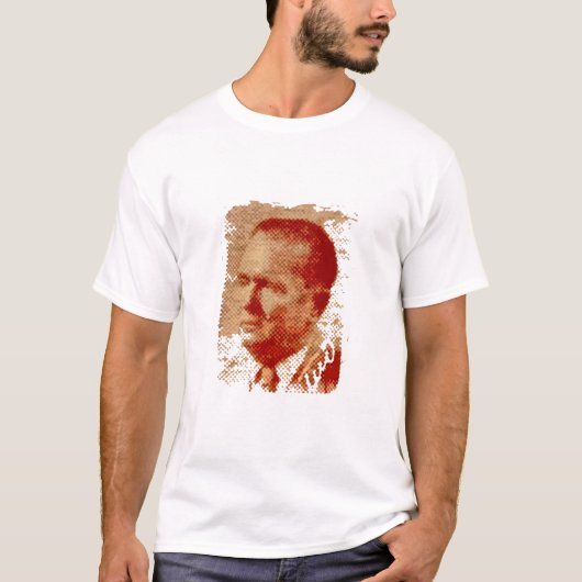 JOSIP BROZ TITO OUDE FOTO T-SHIRT (Voorkant)
