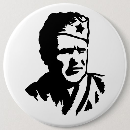 Josip Broz Tito Ronde Button 6,0 Cm (Voorkant)