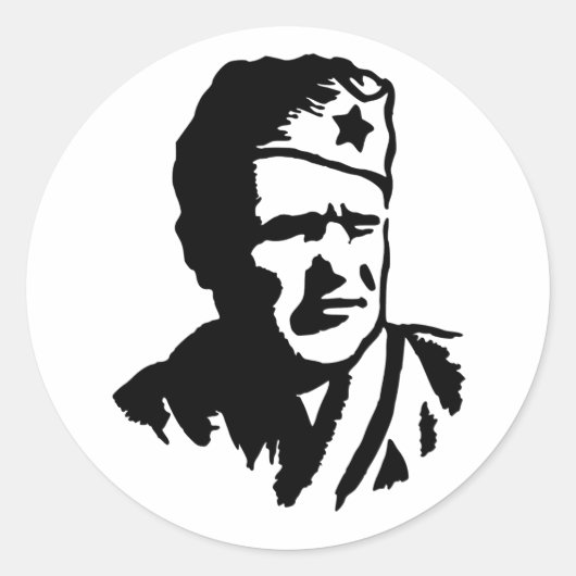 Josip Broz Tito  Ronde Sticker (Voorkant)