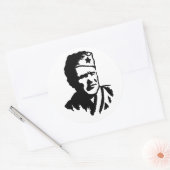 Josip Broz Tito  Ronde Sticker (Envelop)