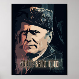 Josip Broz Tito van het President Joegoslavië SFRJ Poster
