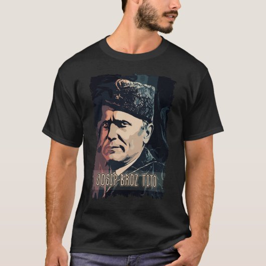 Josip Broz Tito van het President Joegoslavië SFRJ T-shirt (Voorkant)