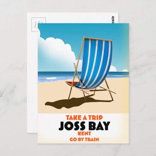Joss Bay Kent  reisposter. Briefkaart (Voorkant / Achterkant)