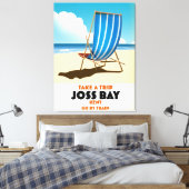 Joss Bay Kent reisposter. Canvas Afdruk (Insitu (Slaapkamer))