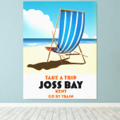 Joss Bay Kent reisposter. Canvas Afdruk (Insitu (Houten vloer))