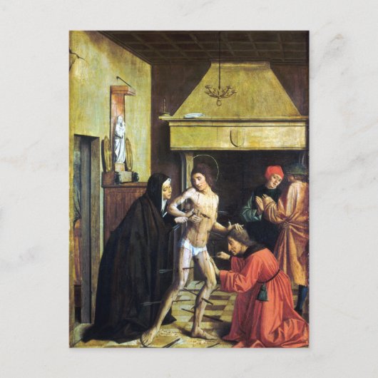 Josse Lieferinxe Saint Sebastian Cured by Irene Briefkaart (Voorkant)