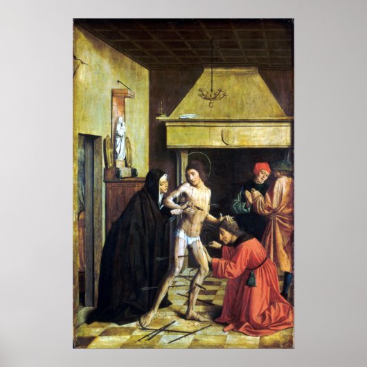 Josse Lieferinxe Saint Sebastian Cured by Irene Poster (Voorkant)