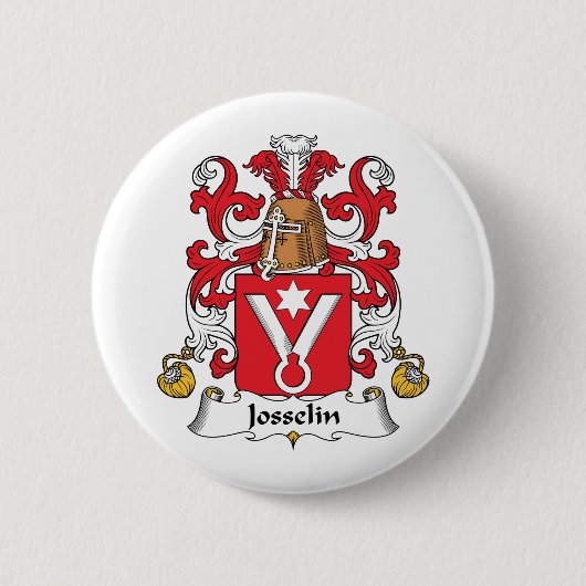Josselin Family Crest Ronde Button 5,7 Cm (Voorkant)