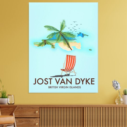 jost van dyke British Virgin Islands. Canvas Afdruk (Insitu (Woonkamer))