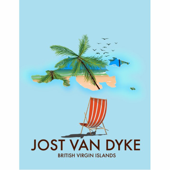 jost van dyke British Virgin Islands. Staand Fotobeeldje (Voorkant)