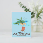 Jost van Dyke Britse Maagdeneilanden. Briefkaart (Staand voorkant)