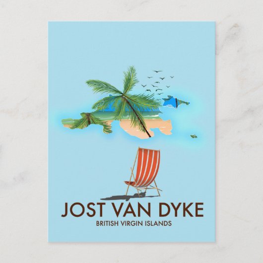 Jost van Dyke Britse Maagdeneilanden. Briefkaart (Voorkant)