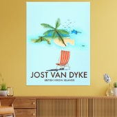 Jost van Dyke Britse Maagdeneilanden. Canvas Afdruk (Insitu (Woonkamer))