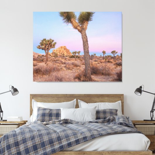 Josua Trees Sunrise Canvas Afdruk (Insitu (Slaapkamer))