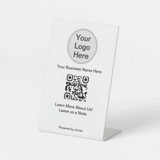 JotJar2 Reclamebord Met Voetstuk (Voorkant)