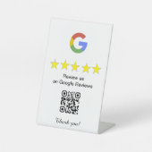 JotJar Google Review Reclamebord Met Voetstuk (Voorkant)