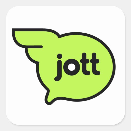 Jott icon glanzende sticker (Voorkant)