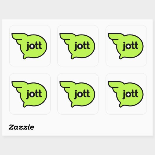 Jott icon glanzende sticker (Vel)