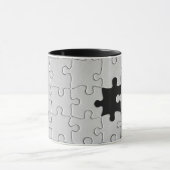 Jou Compleet Mij Romantisch Zwart en Wit Legpuzzel Mok (Midden)
