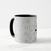 Jou Compleet Mij Romantisch Zwart en Wit Legpuzzel Mok (Voorkant links)