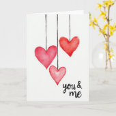 Jou En Mij Hartjes Liefde Kaart (Gele Bloem)