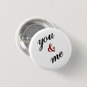 Jou en Mij Knop Ronde Button 3,2 Cm (Voorkant /achterkant)