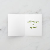 “Jou in mijn hart houden” Thinking of You kaart (Binnen)