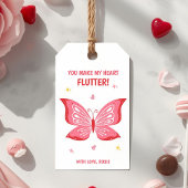 Jou maakt mijn hart fladderen Valentijnsdag Gift T Cadeaulabel